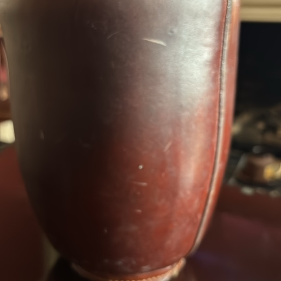 1950s Loyal Papeete leather Fire Bucket Ice Bucket - Picture 11 of 13